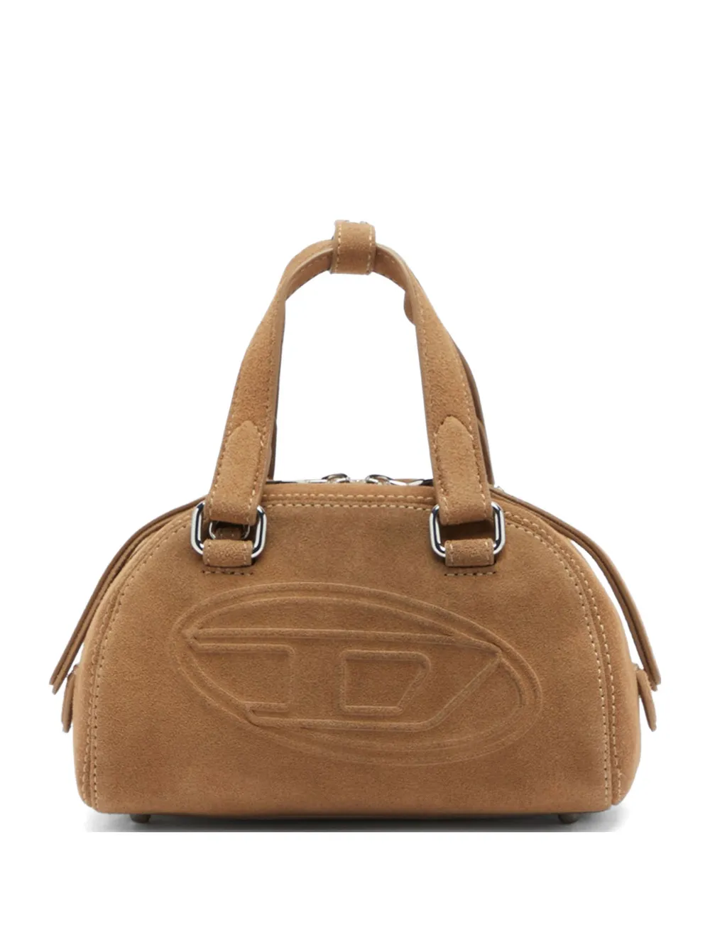 Diesel mini 1DR Dome leather tote bag - Marrone