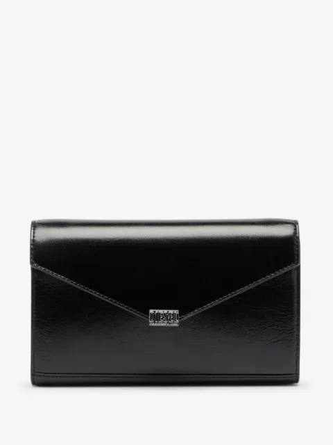 Diesel portefeuille en cuir à effet froissé