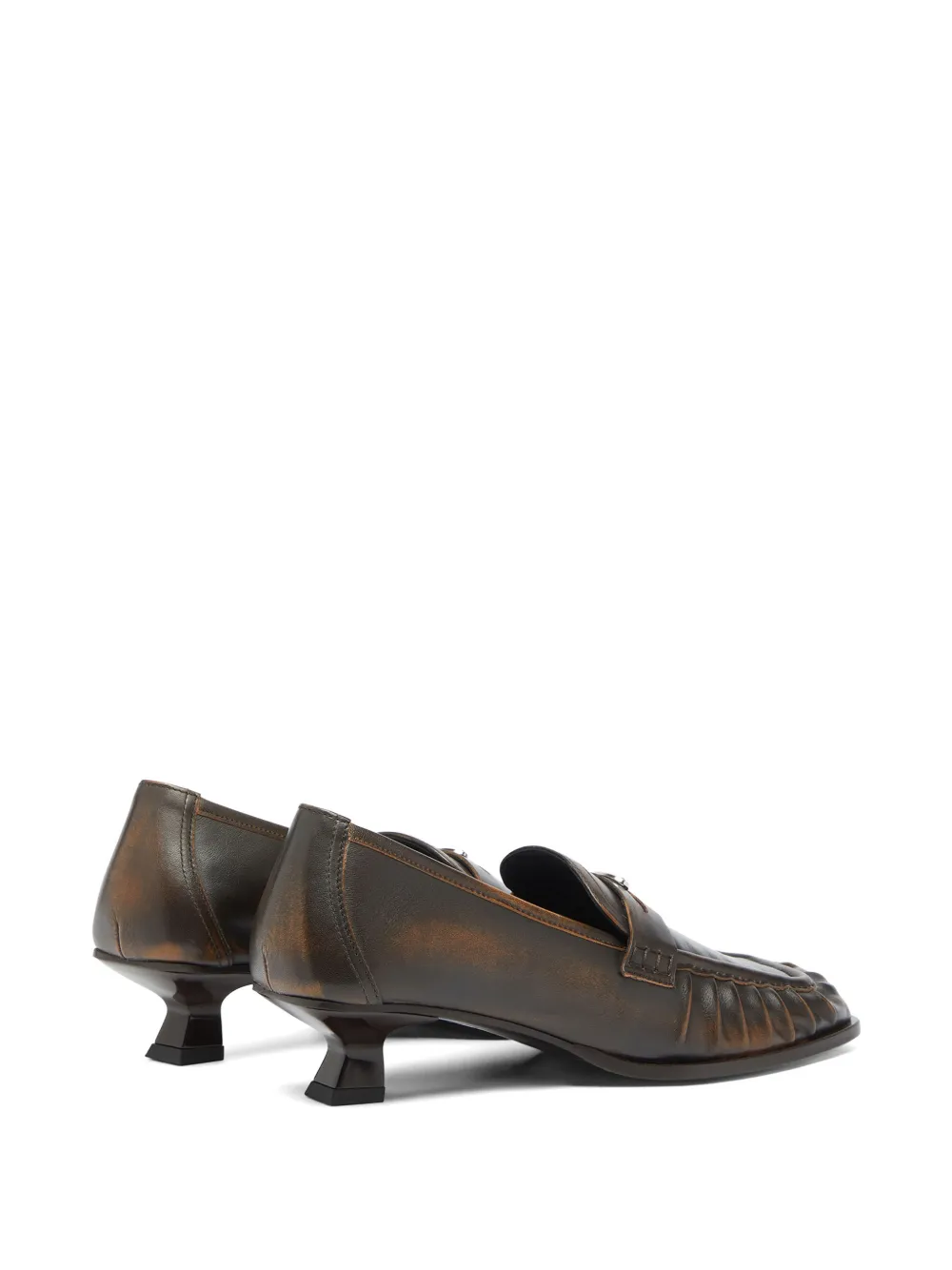 Diesel Oval D square-toe loafers Bruin