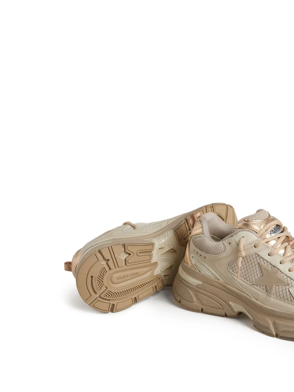 Golden Goose Lightstar metallic sneakers Beige