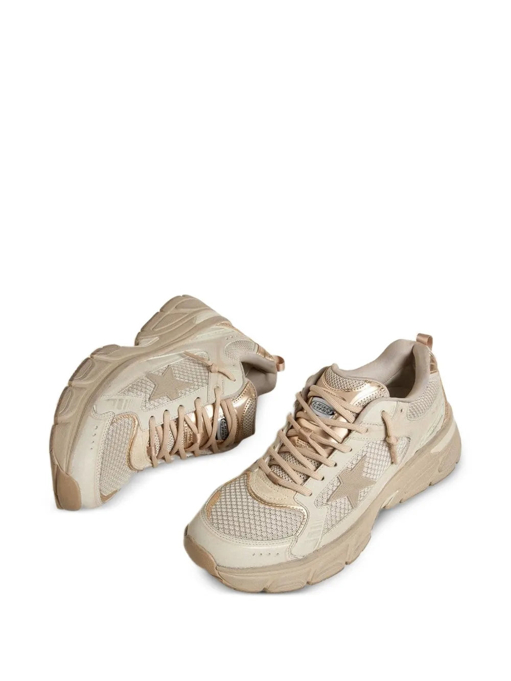 Golden Goose Lightstar metallic sneakers Beige