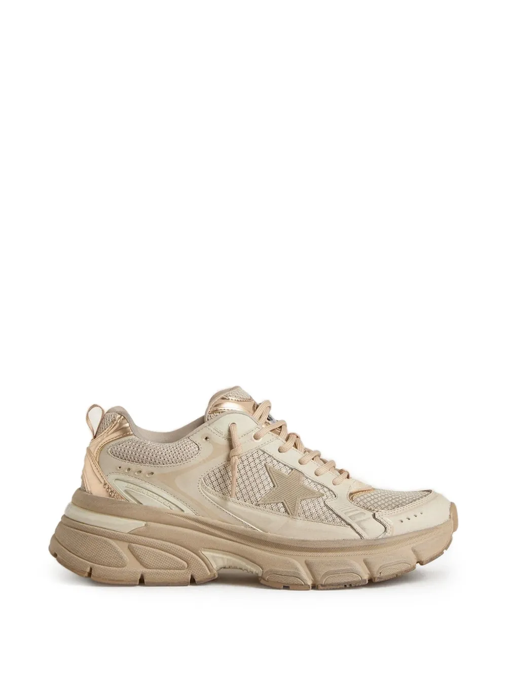 Golden Goose Lightstar metallic sneakers Beige