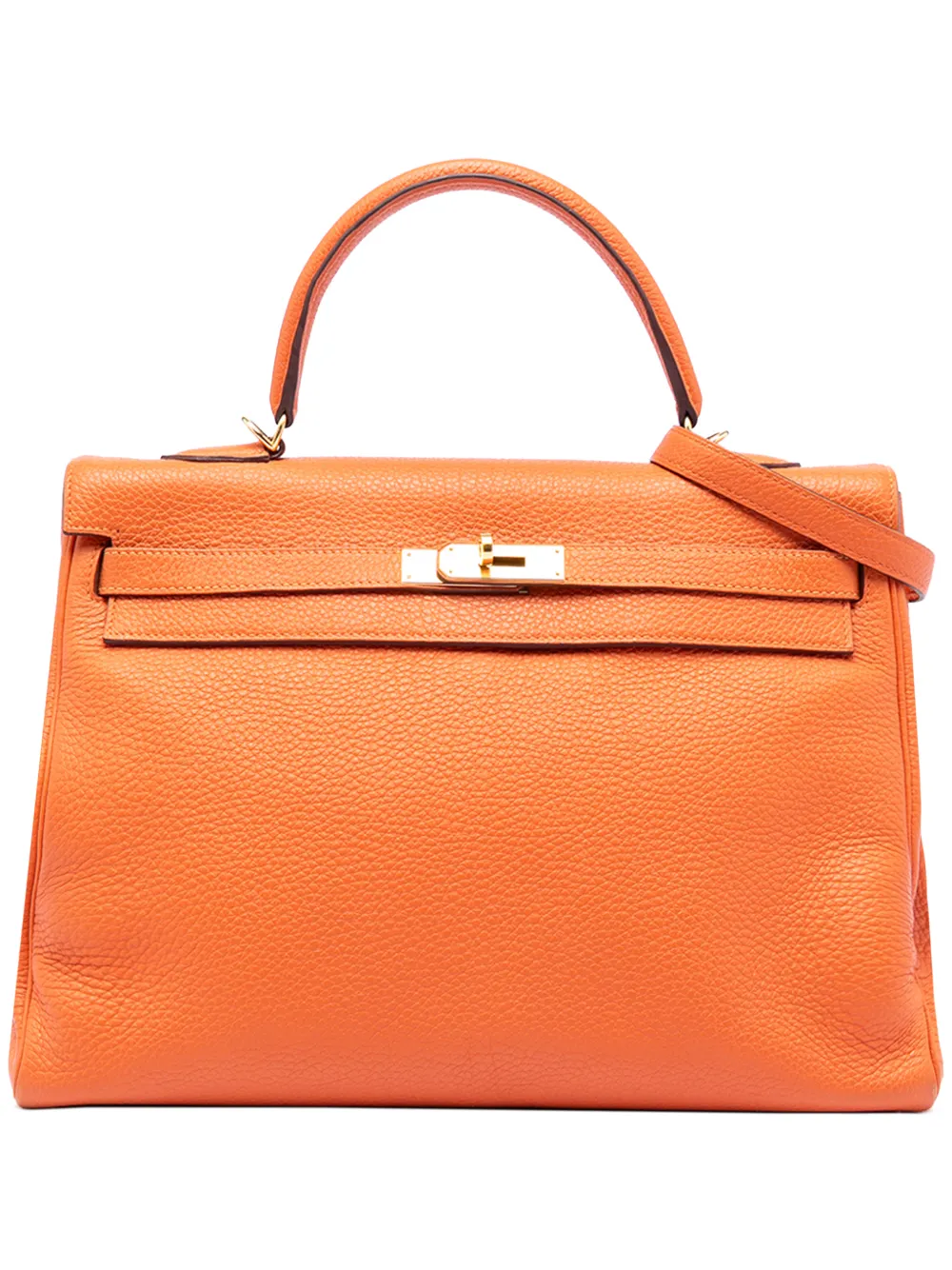 Hermès Pre-Owned 2010 Togo Kelly II Retourne 35 satchel - Arancione