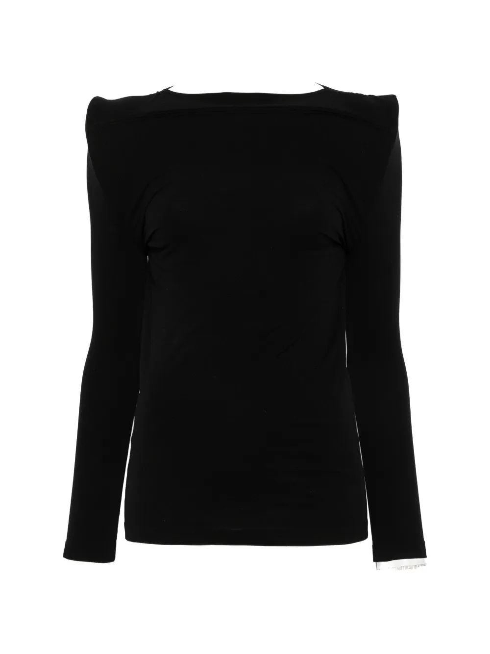 Junya Watanabe sculptural-shoulder long-sleeve T-shirt - Nero