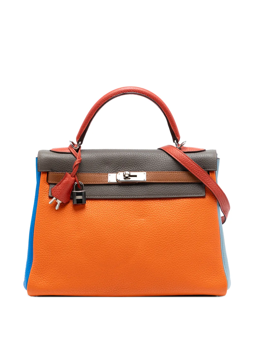 Hermès Pre-Owned 2012 Clemence Arlequin Kelly II Retourne 32 satchel - Multicolore