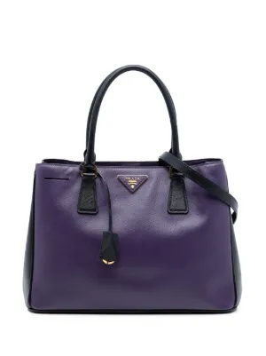 Prada Pre-Owned 2013-2025 Tessuto Gaufre Satchel | Purple