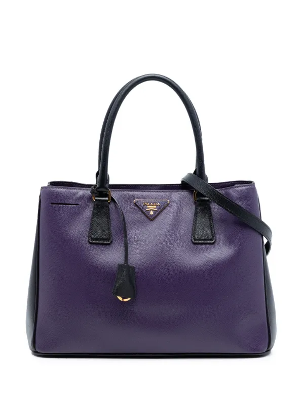 Prada Pre-Owned 2010-2026 ミディアム バイカラー サフィアーノルクス 