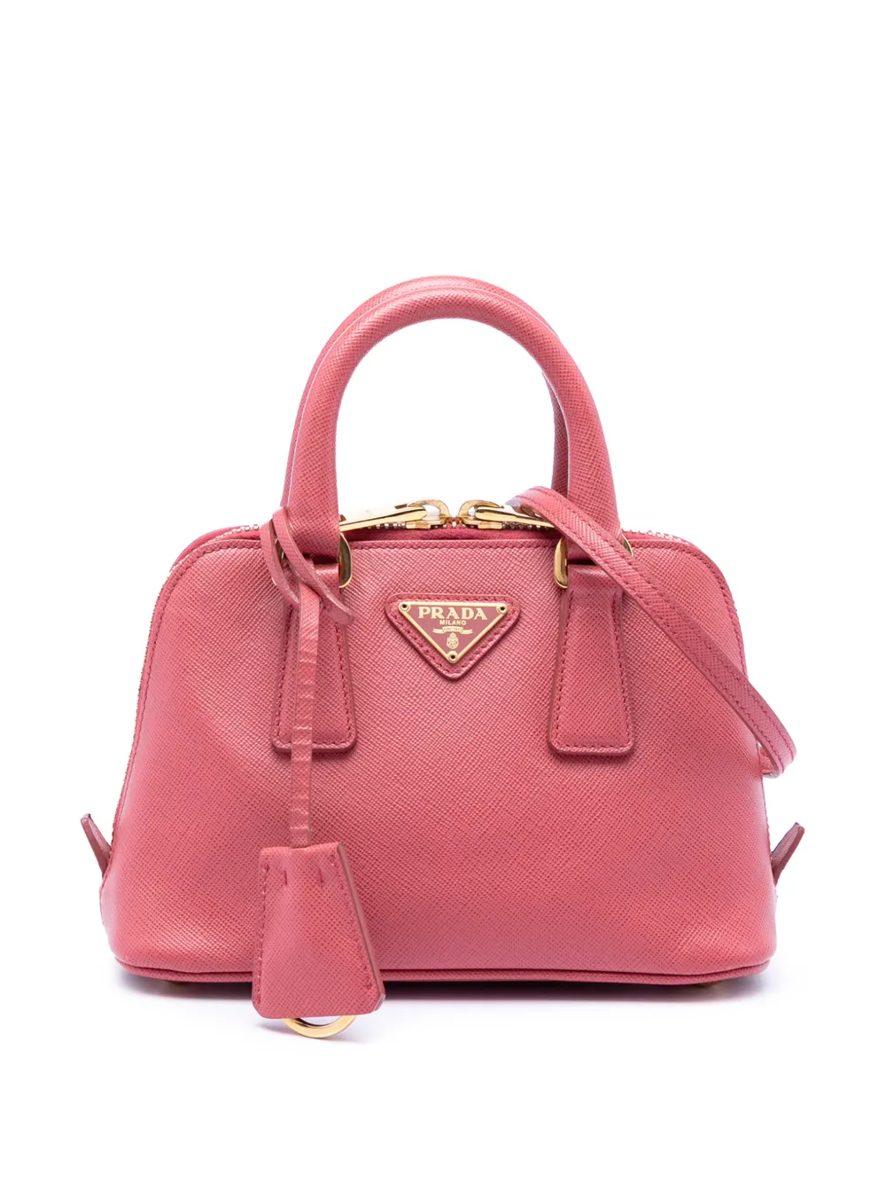 Prada Pre-Owned 2000-2013 Mini Saffiano Lux Promenade satchel - Rosa