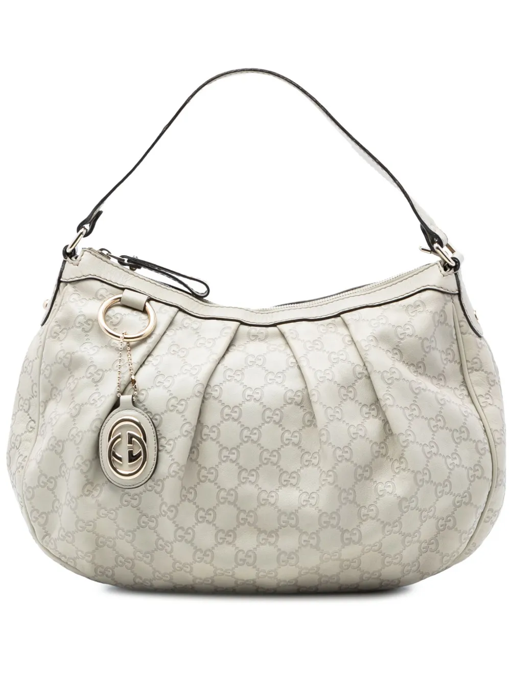 Gucci Pre-Owned 2016-2026 Guccissima Sukey shoulder bag - Bianco