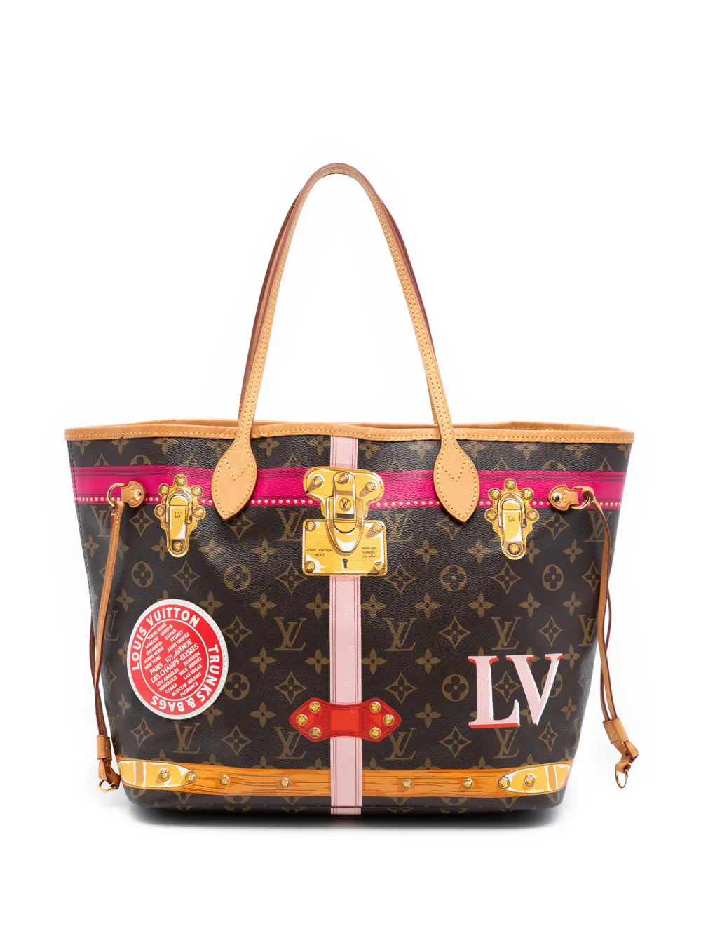 Louis Vuitton Pre-Owned 2018 Monogram Summer Trunks Neverfull MM tote bag - Marrone