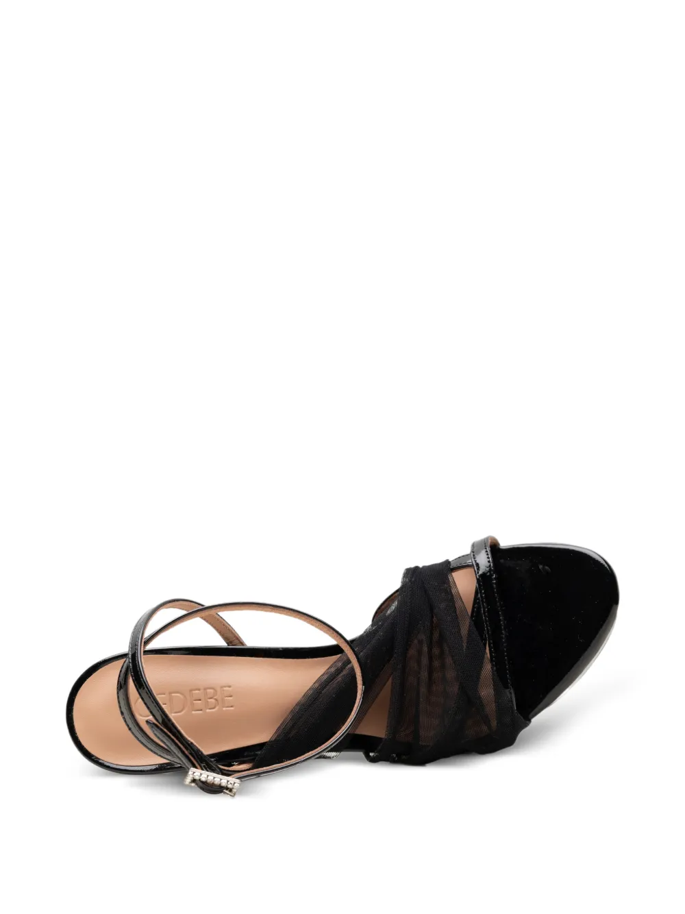Gedebe Melody sandalen met plateauzool Zwart