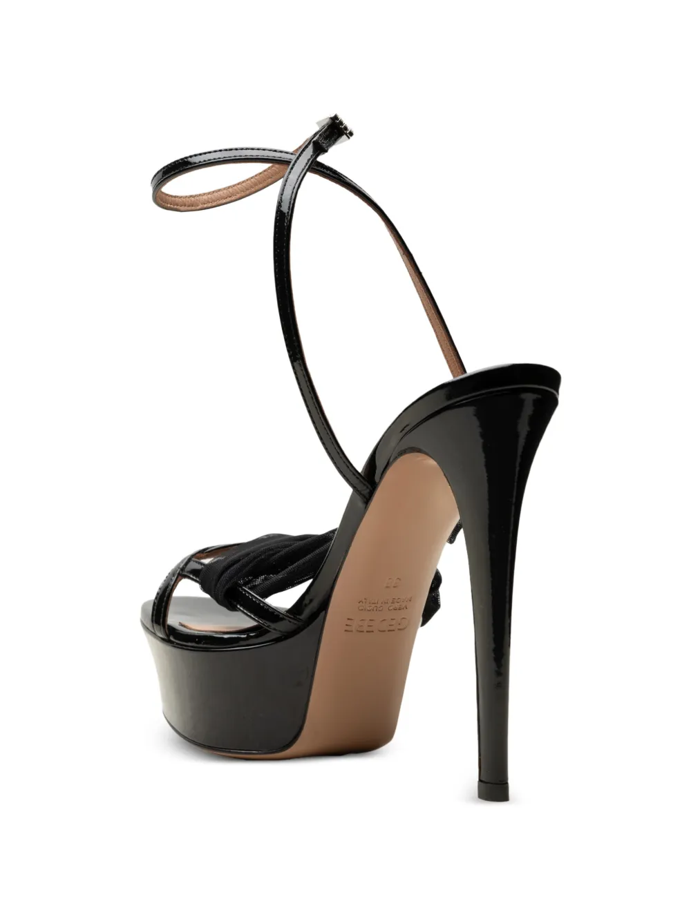 Gedebe Melody sandalen met plateauzool Zwart