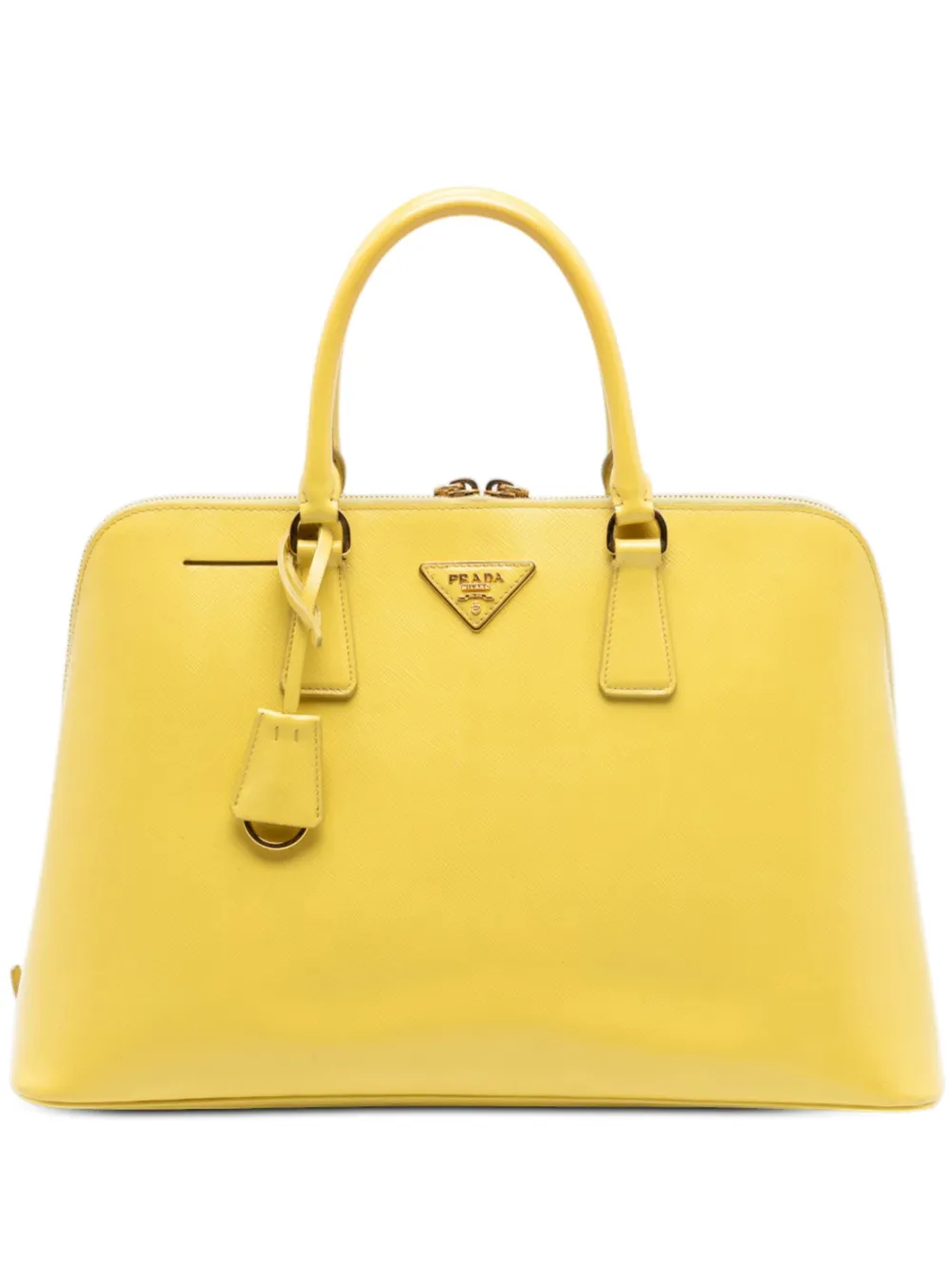 Prada Pre-Owned 2013-2025 Large Saffiano Lux Promenade satchel - Giallo
