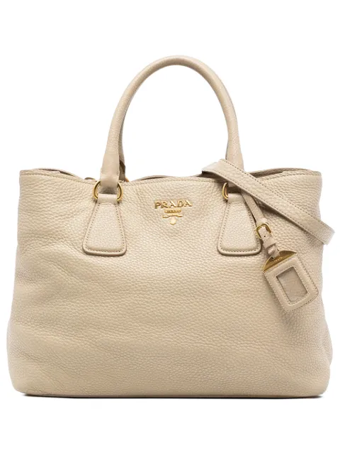 Prada Pre-Owned 2000-2025 Vitello Daino Open Convertible Tote satchel