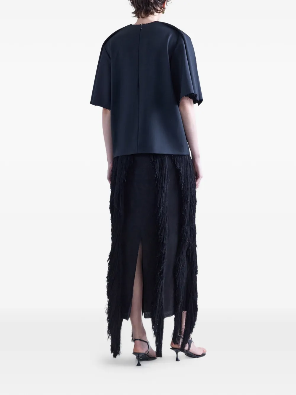 Fforme Peris Layered T-shirt in Black, view 3