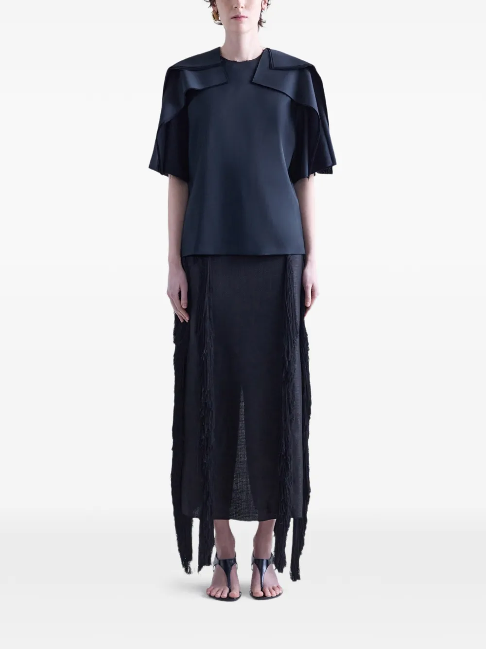 Fforme Peris Layered T-shirt in Black, view 2