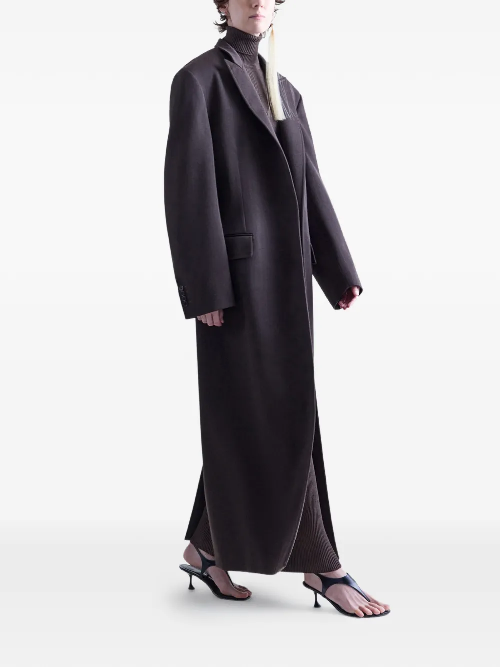 Fforme Cappotto Anouk Con Revers A Lancia - Marrone 