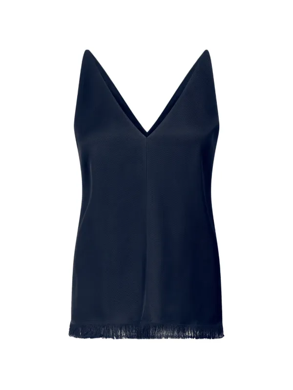 Fforme Emory Fringe-trim Blouse in Black
