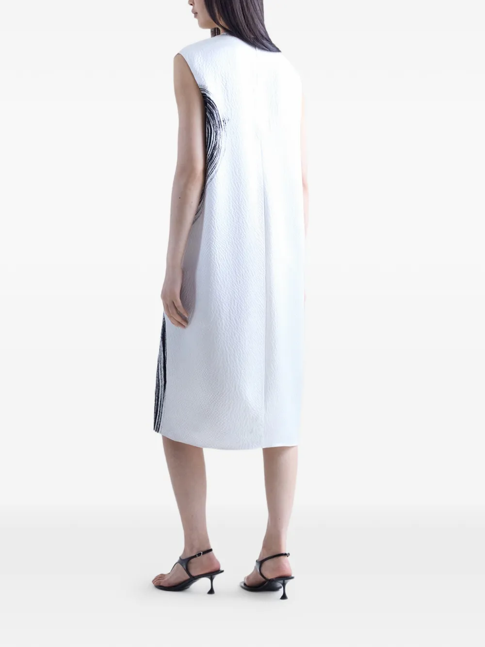 FFORME Dani midi-jurk met print Wit