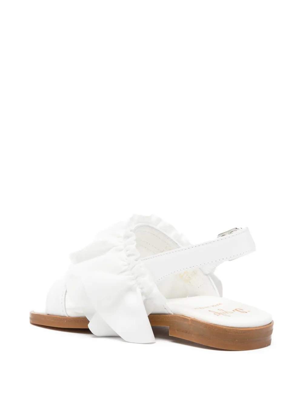 Il Gufo Sandalen met ruches Wit