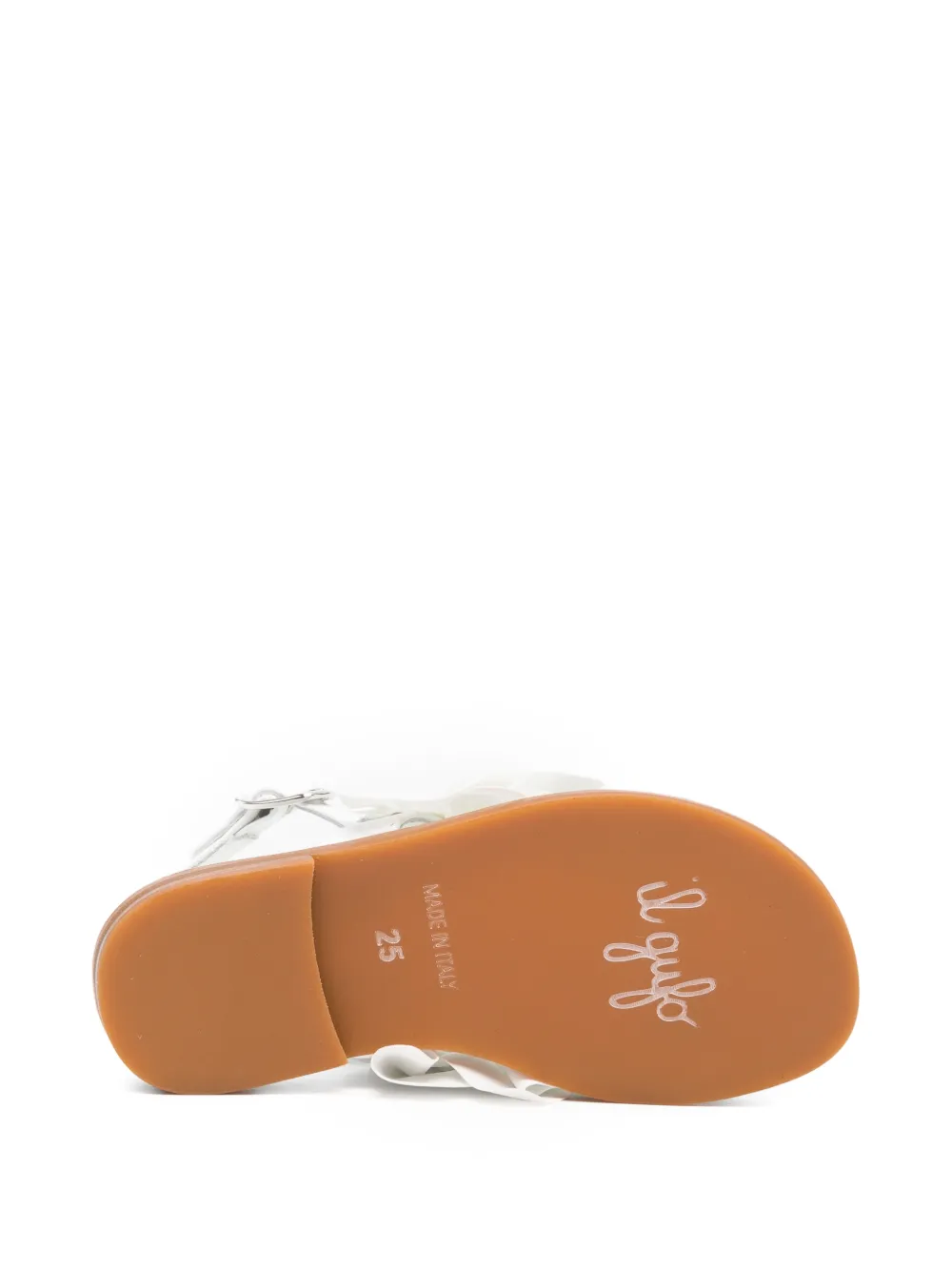 Il Gufo Sandalen met ruches Wit