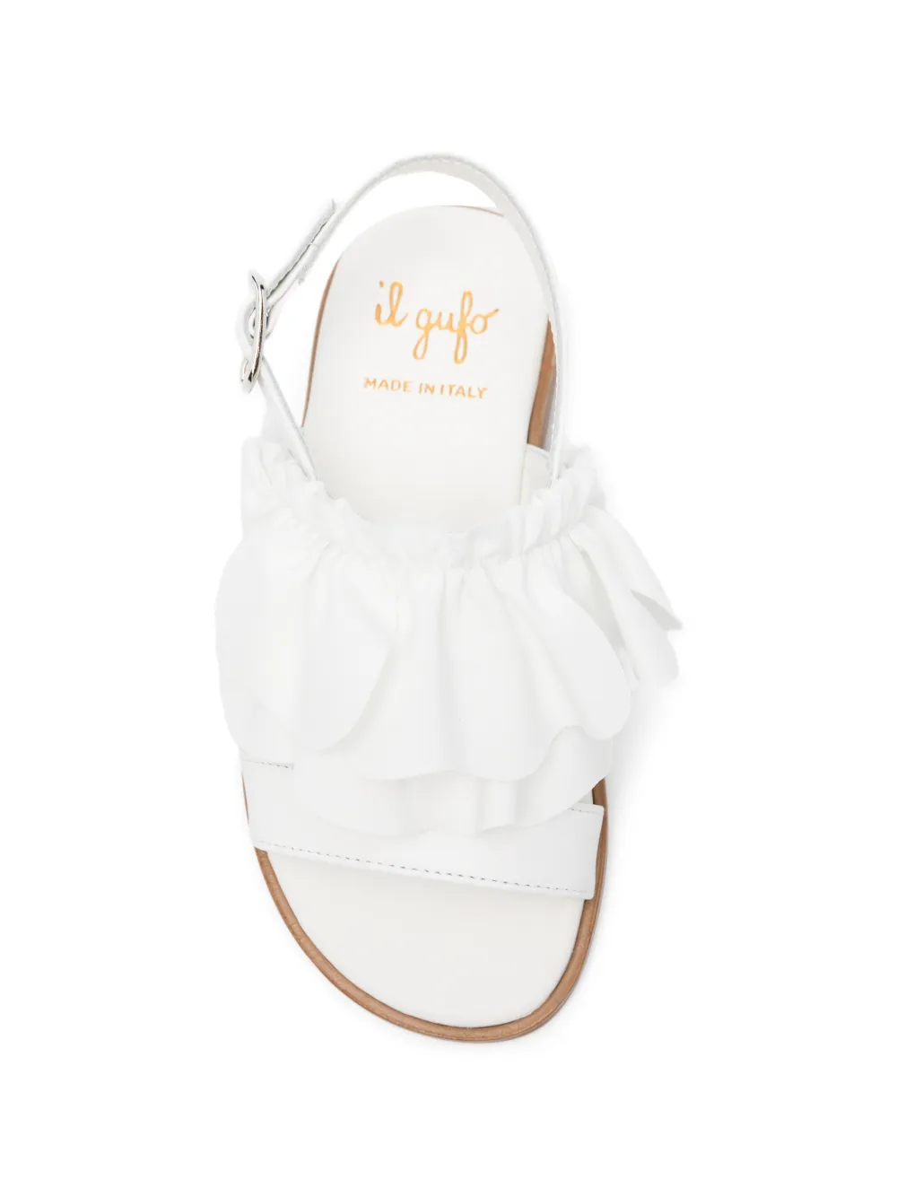 Il Gufo Sandalen met ruches Wit