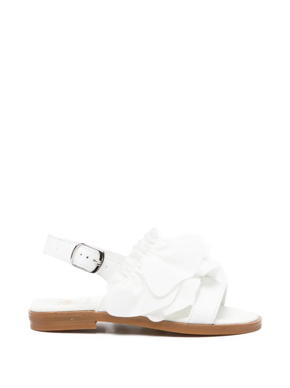 Il Gufo ruffled-detail sandals - Bianco