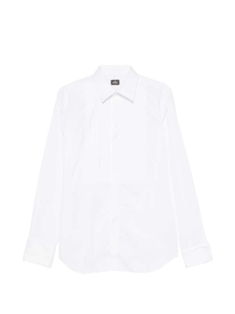 pleated-bib shirt