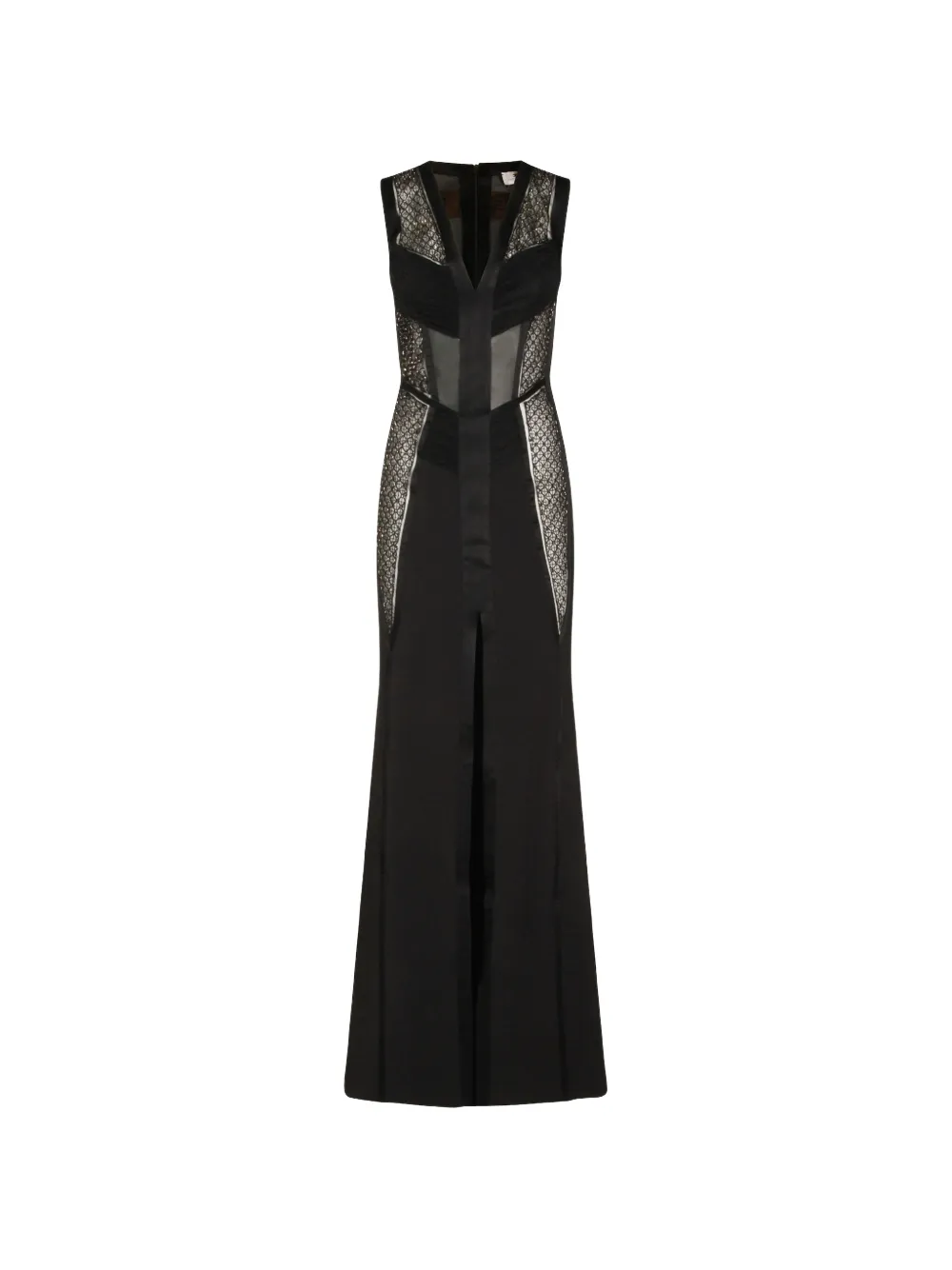 Elisabetta Franchi mesh-panel maxi dress - Nero