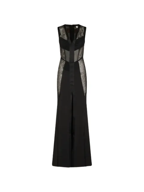 Elisabetta Franchi lace-insert ruched maxi dress