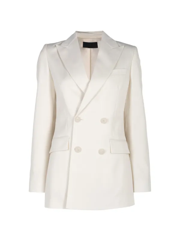 Nili Lotan Weston Double-breasted Blazer in Neutrals