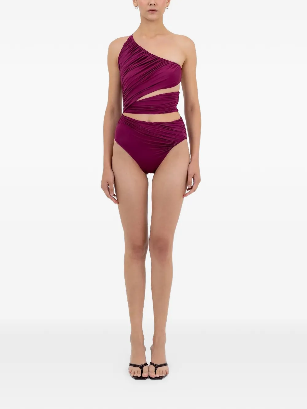 Maygel Coronel Manglar cut-out swimsuit - Violett