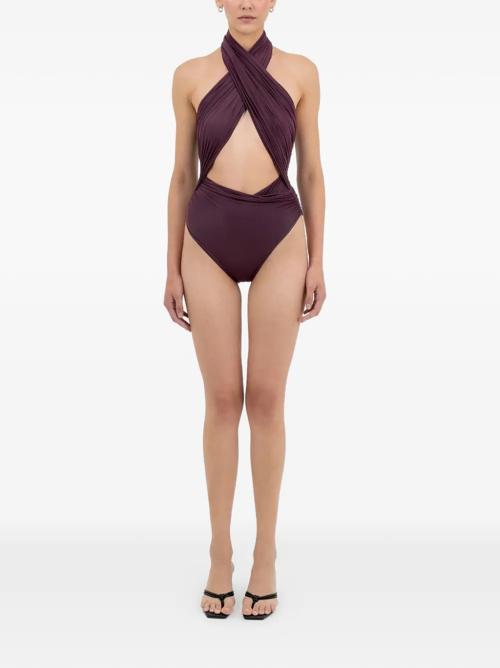 Maygel Coronel Guayaba halterneck swimsuit - Violett