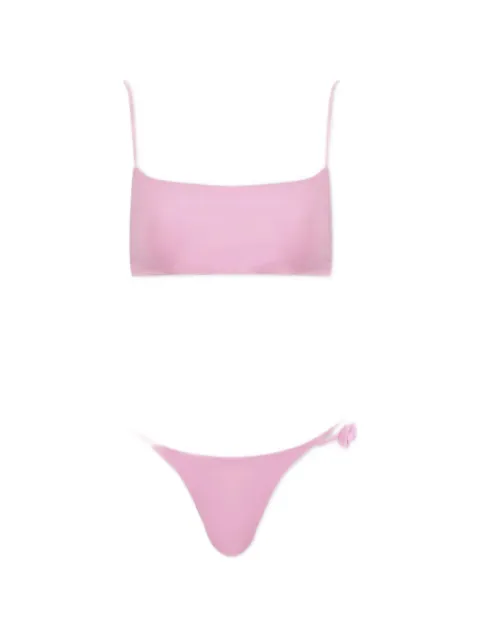 Maygel Coronel Melo floral-appliqué bikini