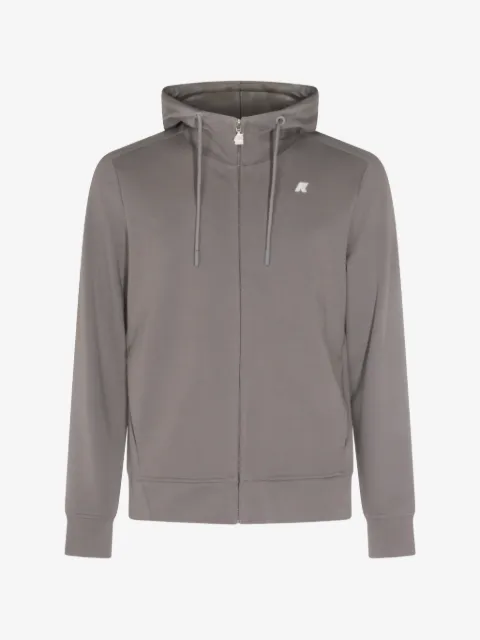 K-Way Anton logo-patch zip-up hoodie