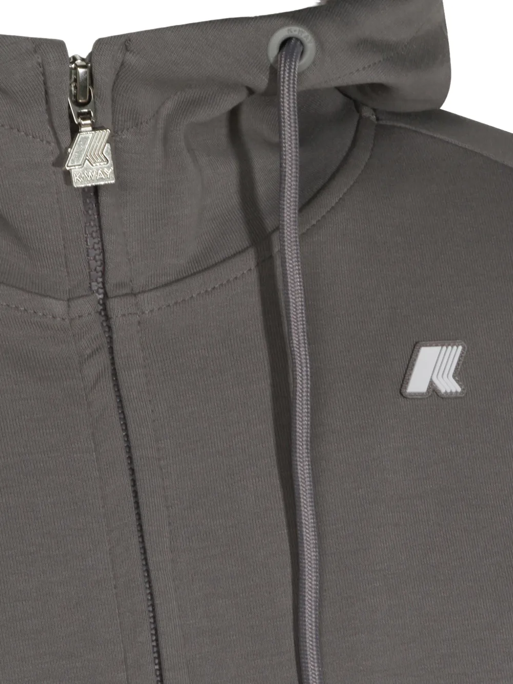 K-Way Anton hoodie met logopatch en rits Grijs