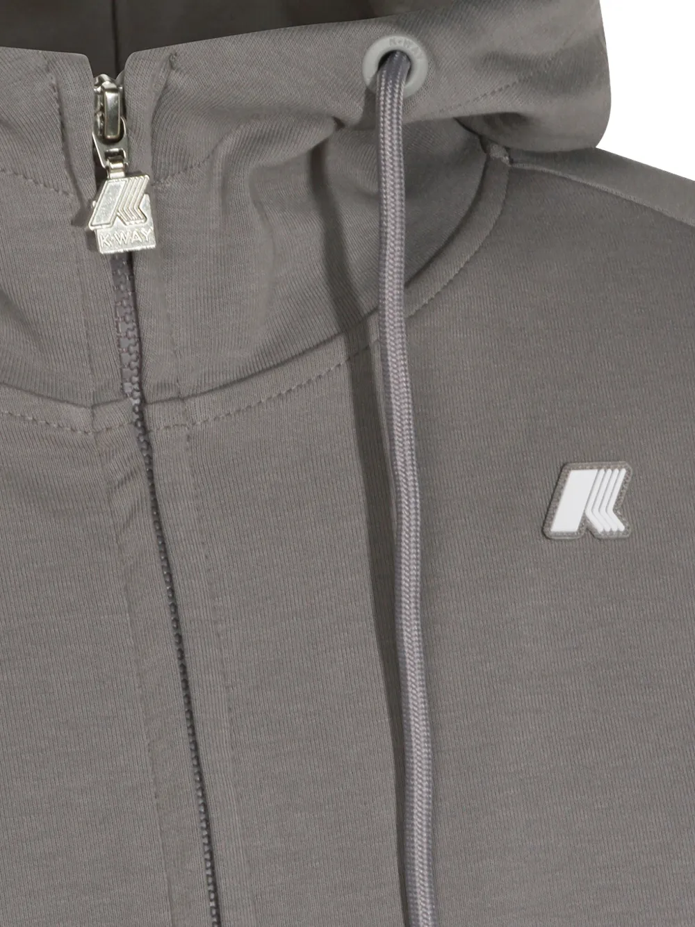 K-Way Anton hoodie met logopatch en rits Grijs