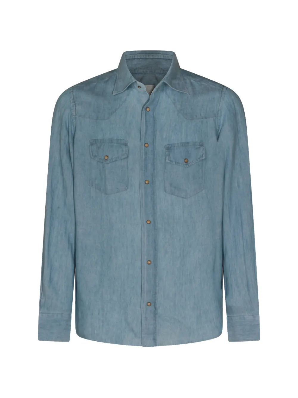 Eleventy western-style shirt - Blu