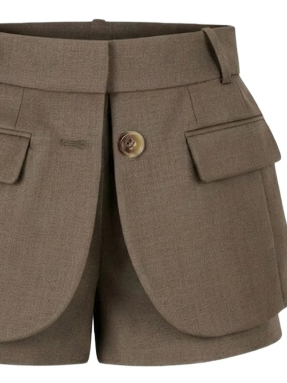  Monse Bermudas De Lana - Marrón 