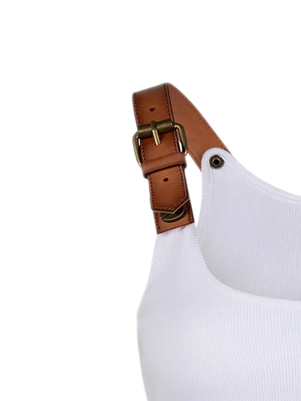Monse Tanktop met gespdetail Wit