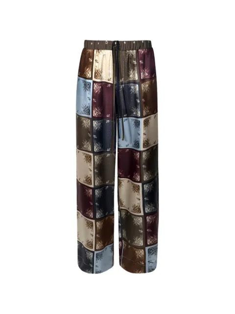 Monse double-waistband silk trousers