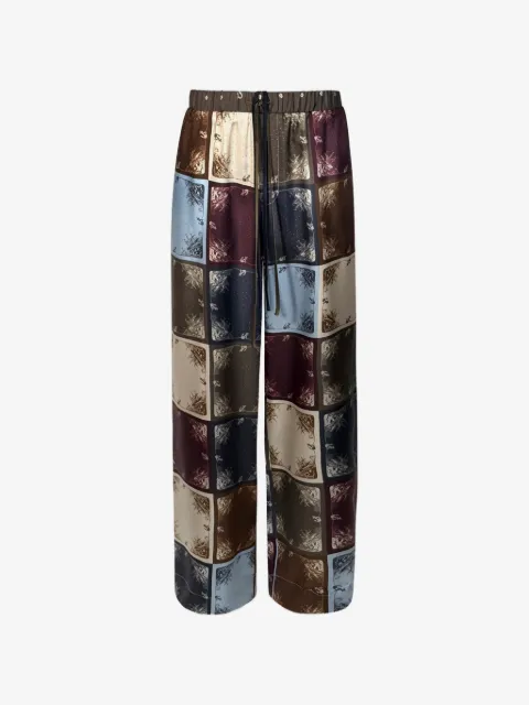 Monse double-waistband silk trousers