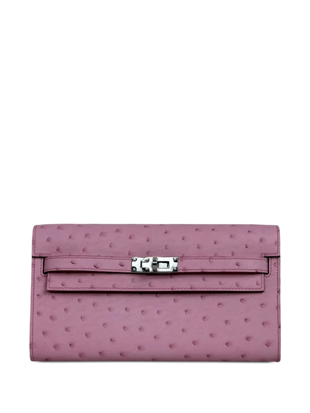 Hermès Pre-Owned 2026 Kelly To Go ostrich leather wallet - Pink