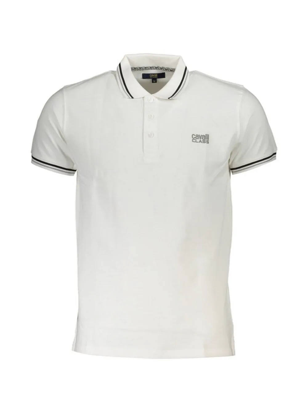 Cavalli Class logo-embroidered cotton polo shirt