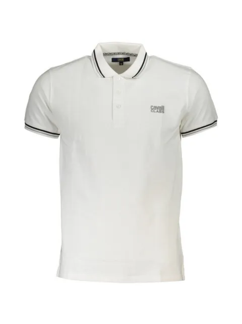 Cavalli Class logo-embroidered cotton polo shirt