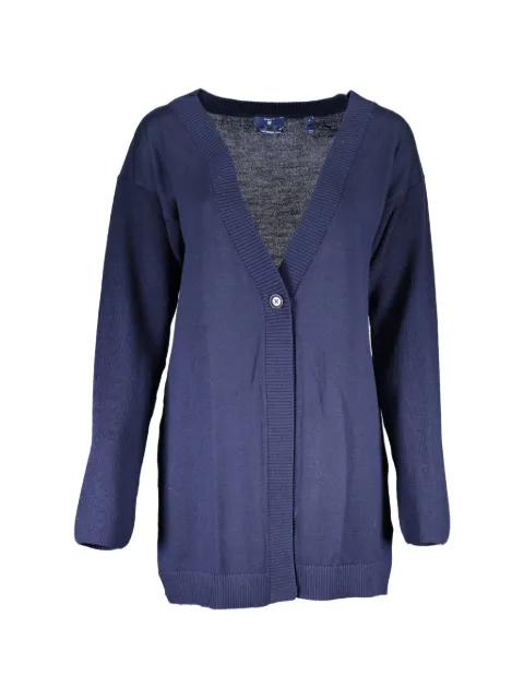 Gant V-neck fine-knit cardigan