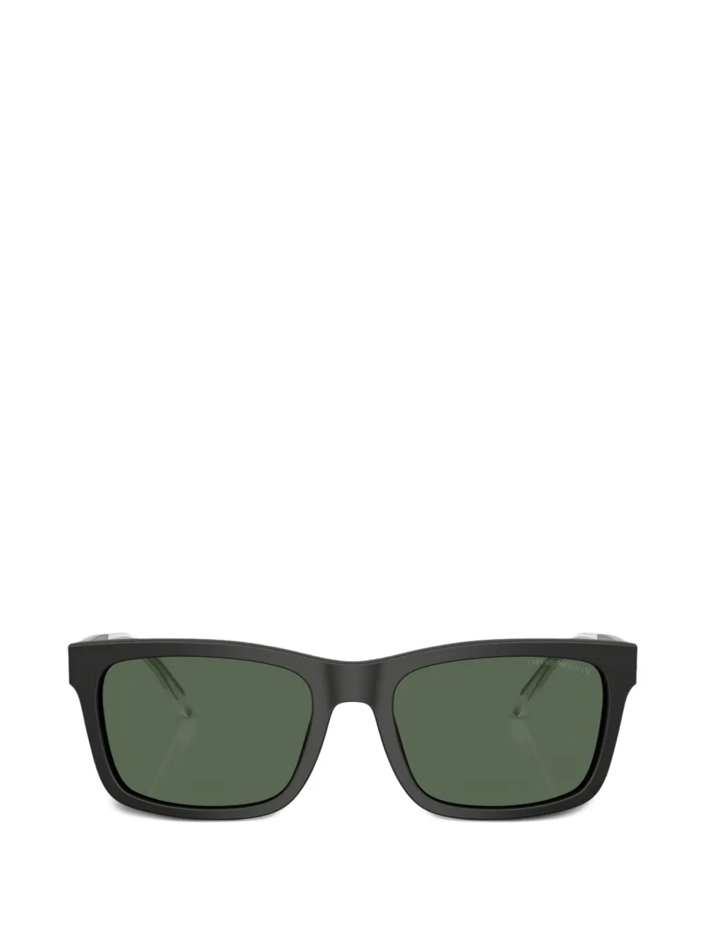 Emporio Armani logo-engraved rectangle-frame sunglasses - Nero