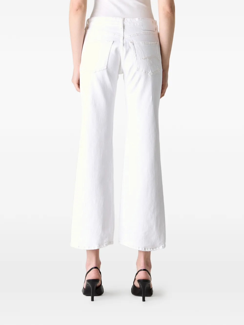 R13 Joan cropped flared jeans Wit