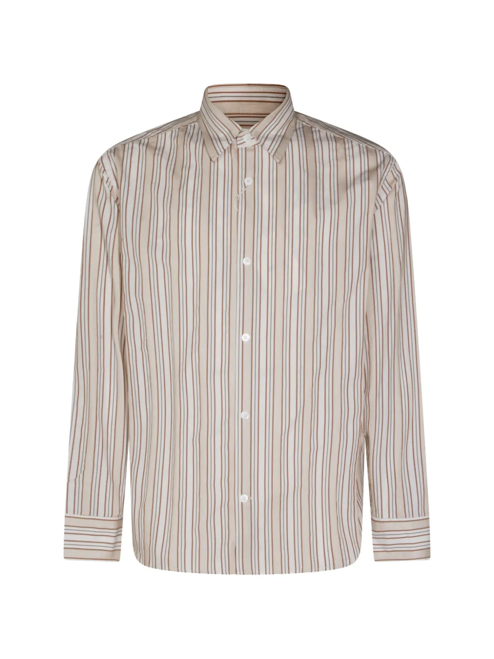 NN07 vertical-stripe shirt - Toni neutri