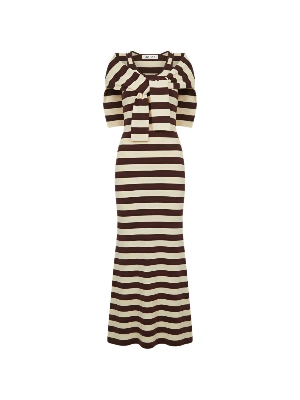 Monse knot-detail maxi dress - Marrone